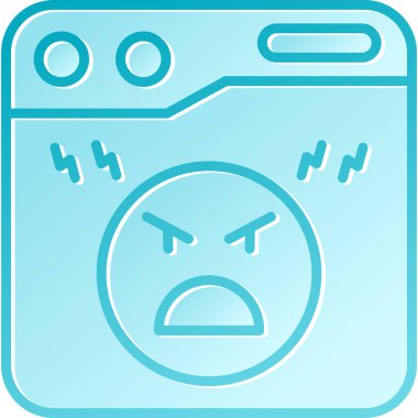 kızgın çizgi film ifadesi yüz vektör çizimi