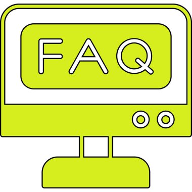 SSS vektör satırı simgesi