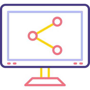 Modern bilgisayar simgesinin vektör illüstrasyonu