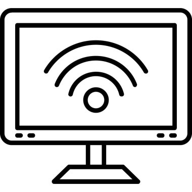 wifi vektör ince çizgi simgesi