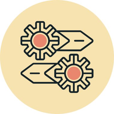 Dişliler. Web simgesi basit illüstrasyon