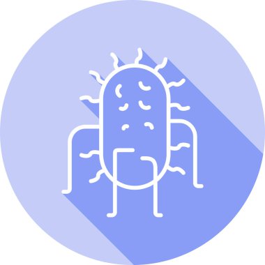 bakteri mikrosimgesi düz biçiminde