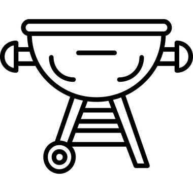 Barbekü simge vektör çizim