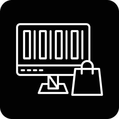 çevrimiçi alışveriş vektörü simgesi
