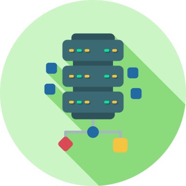 Veri merkezi. Basit ağ simgesi