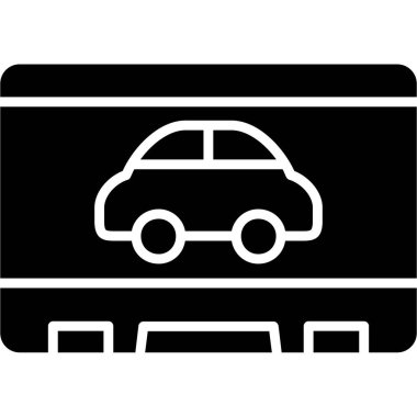 araba simgesi vektör illüstrasyonu