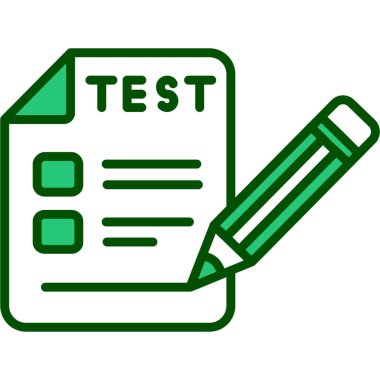 test vektör renk çizgisi simgesi