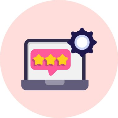 Müşteri değerlendirme simgesi, vektör illüstrasyonu