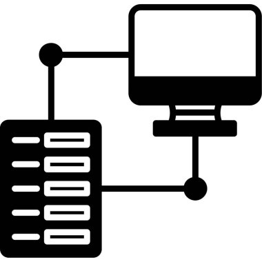 Bilgisayar ağı. Basit resimleme