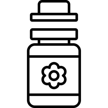 ilaç şişesi simgesi, vektör illüstrasyonu