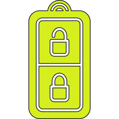 Kilit simgesi. Ağ için kilitlenmiş vektör simgelerinin basit çizimi