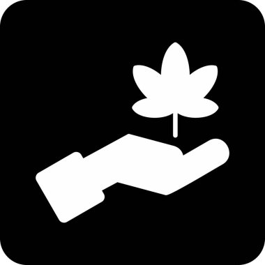 Bir bitki simgesinin vektör illüstrasyonu