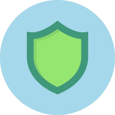 Kalkan. Web simgesi basit illüstrasyon