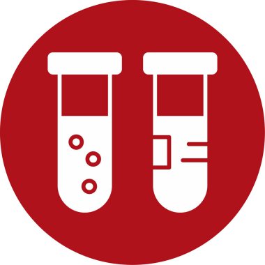 Test tüpü yuvarlak simge