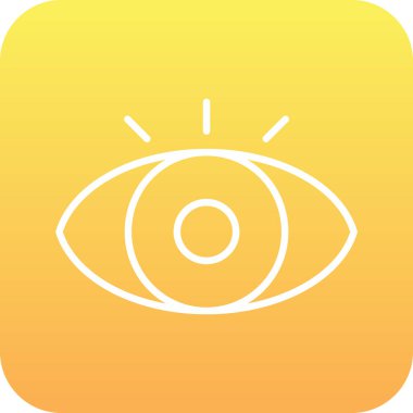 Web ve mobil uygulama tasarımınız için beyaz arkaplanda izole edilmiş güzel göz simgesi vektörü, göz logosu