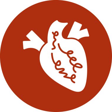 Kalp ikonu vektör illüstrasyonu