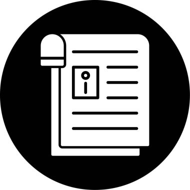 Belge simgesinin vektör illüstrasyonu