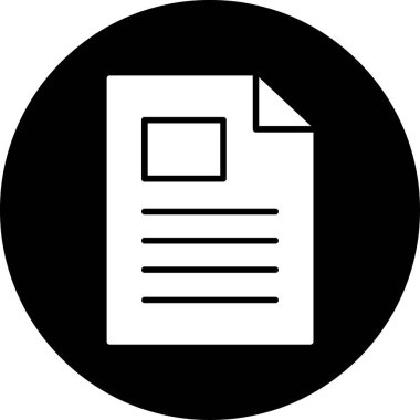 Belge. Web simgesi basit illüstrasyon