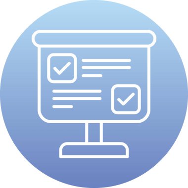 Kontrol listesi simgesinin vektör illüstrasyonu