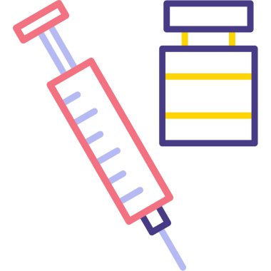 Şırınga. Web simgesi vektör illüstrasyonu