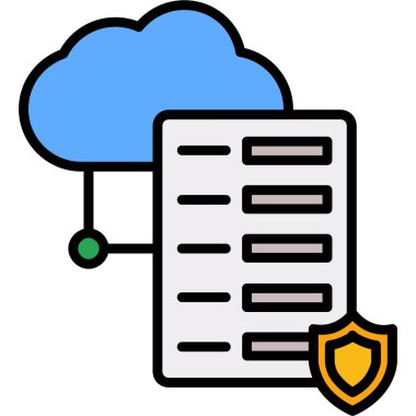 bulut sunucu veri simgesi