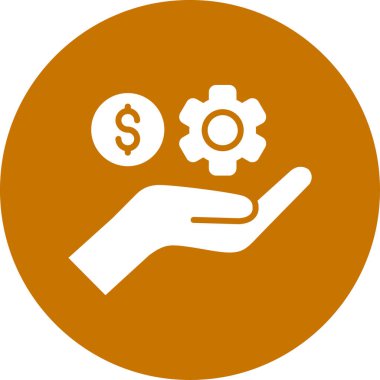 para servisi yuvarlanmış vektör simgesi