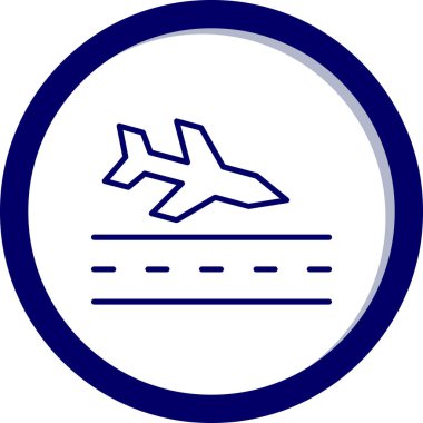 uçak web simgesi basit illüstrasyon