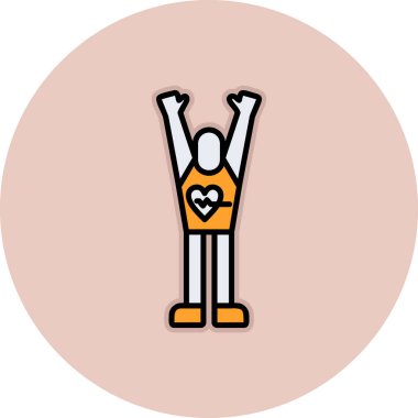 Mutlu Sevgililer Günü simgesi - taslak biçiminde