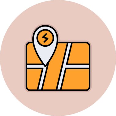 Harita konumu vektör simgesi