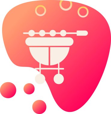 Kırmızı bir simgenin vektör illüstrasyonu