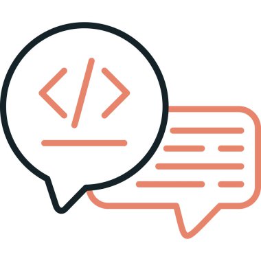 Sohbet mesajı vektör illüstrasyonu