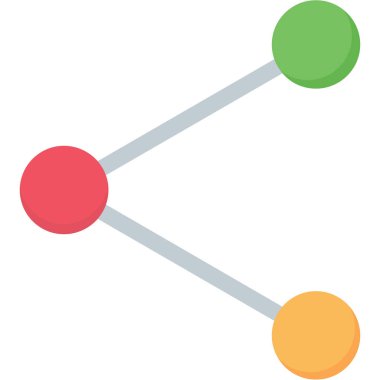 ağ simgesi. düz bir simgeye bağlandı