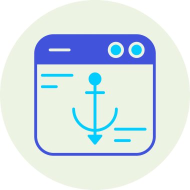 Modern b 'nin vektör çizimi gemi simgesinden yoksun