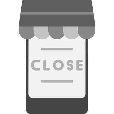 Alışveriş merkezi simgesi, vektör illüstrasyonu