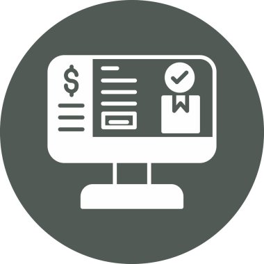 Bilgisayar simgesi olan bir belgenin vektör illüstrasyonu