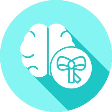 Beyin. Web simgesi basit illüstrasyon