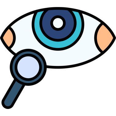 Göz. Web simgesi basit illüstrasyon