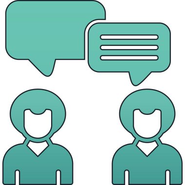 Sohbet simgesi vektör illüstrasyonu