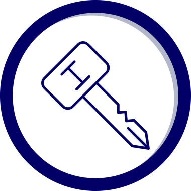 anahtar ağ simgesi, basit vektör illüstrasyonu