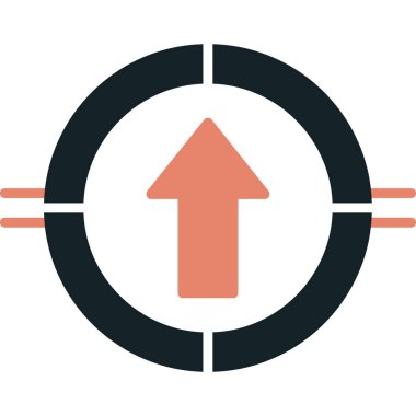 Beyaz arkaplanda ok vektörü çizimi