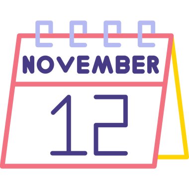 Takvim takviminde 10 Kasım takvim günü, takvim tarihinde takvim illüstrasyon simgesi ve saat planlama. Düz takvim. takvim arkaplanı.