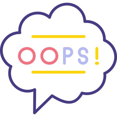 Modern simge vektör illüstrasyonunda hata