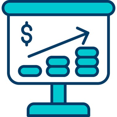 Dolar. Web simgesi basit illüstrasyon