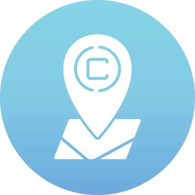 Moda biçimi izole edilmiş arkaplanda harita pin simgesi