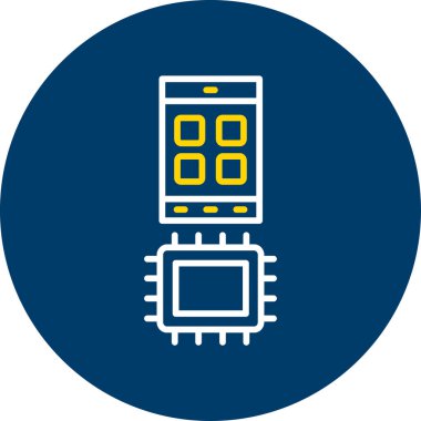 Cpu simge vektör illüstrasyonu