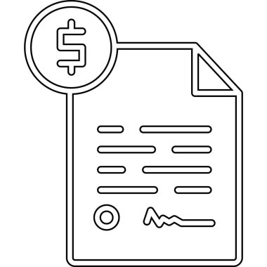 Belge ve hesap makinesi simgesiyle dolar işareti