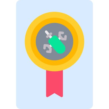 Madalya. Web simgesi basit illüstrasyon