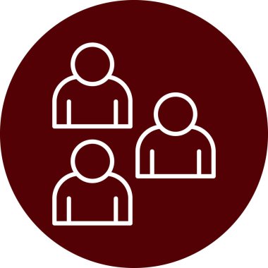 Çember simge vektör tasarımının önündeki grup