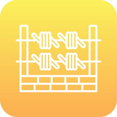 Cezaevi simgesi dijital illüstrasyonu için barkod