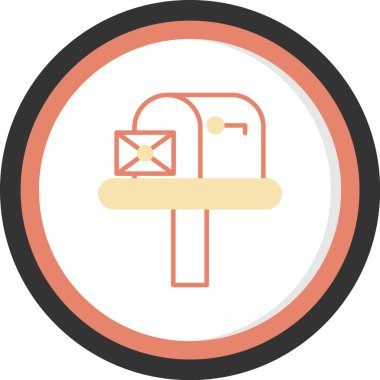 Zarf. Web simgesi basit illüstrasyon